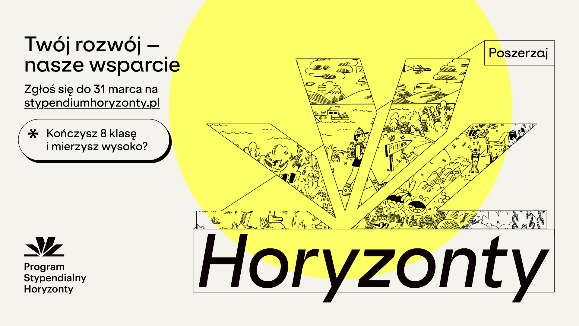 poszerzaj horyzonty grafika