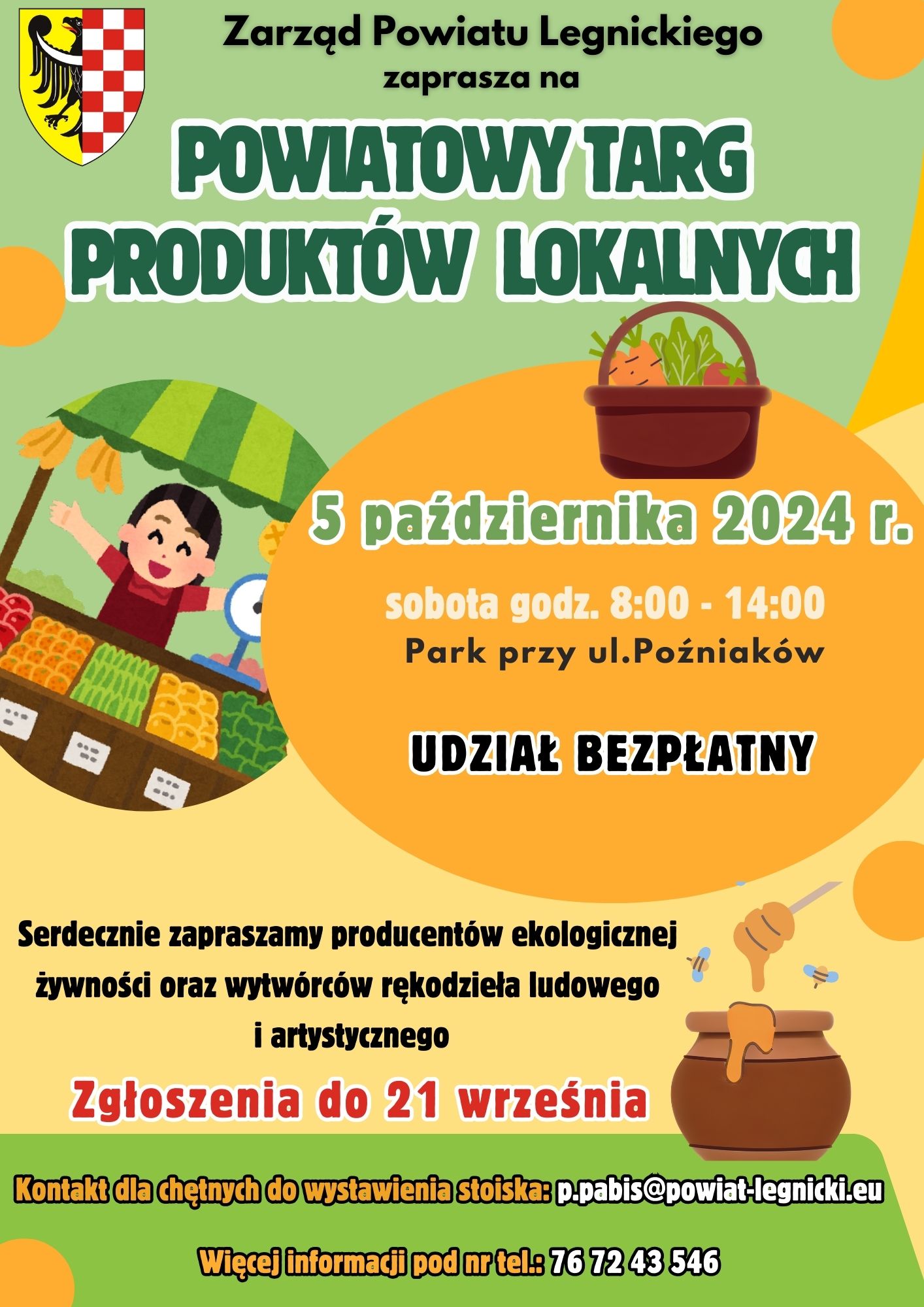 Plakat Powiatowy targ produktw lokalnych