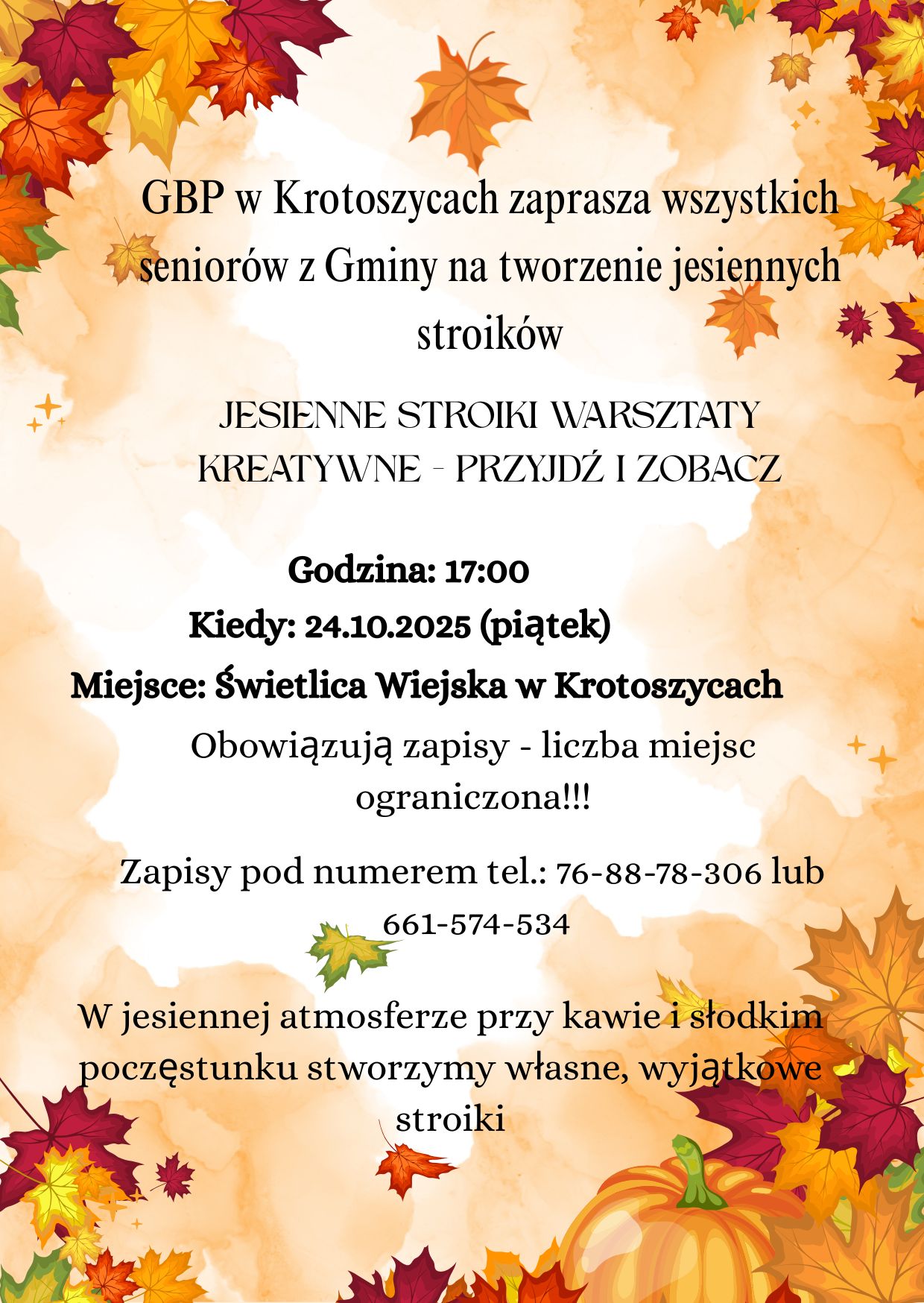 Plakat stroiki jesienne