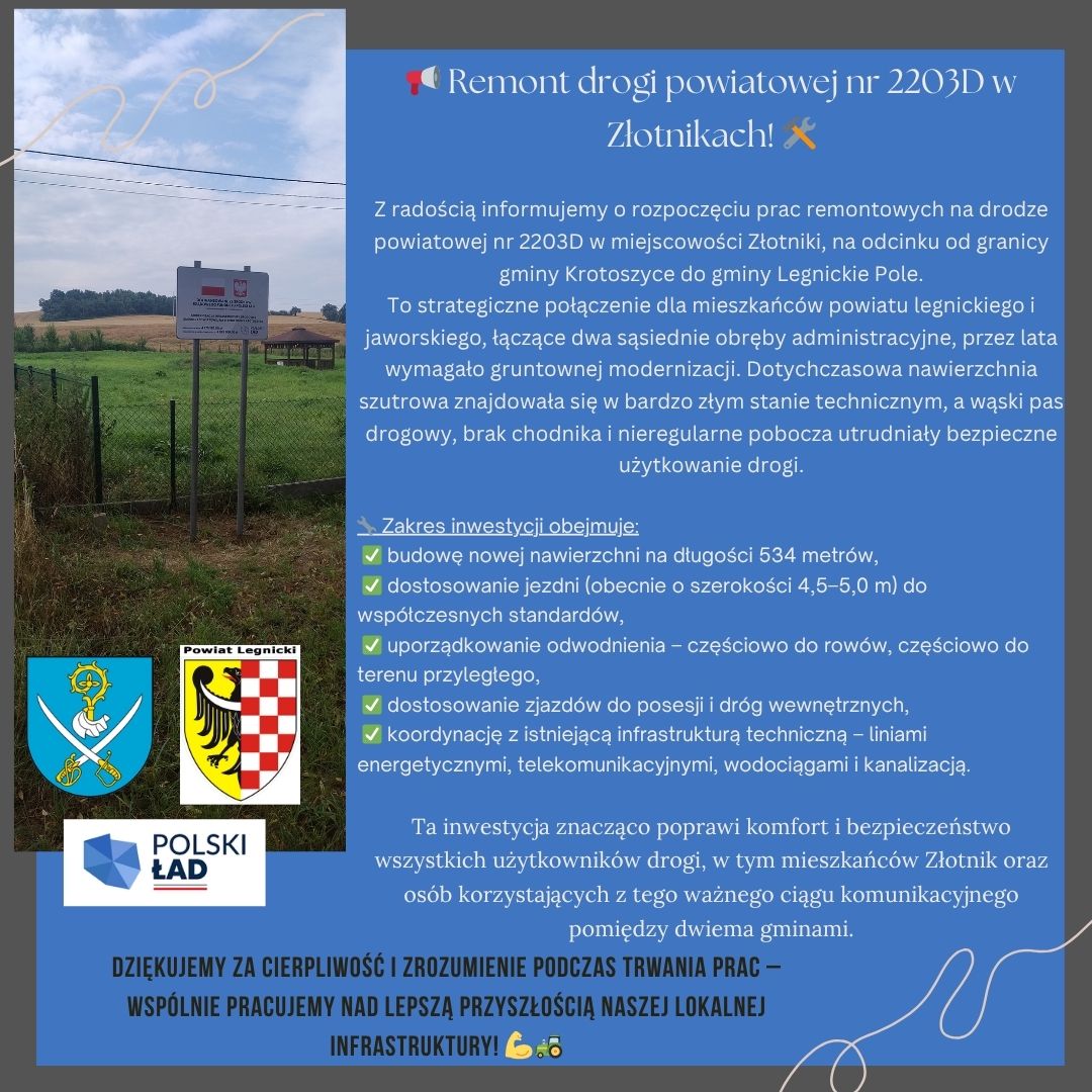 remont drogi zlotniki