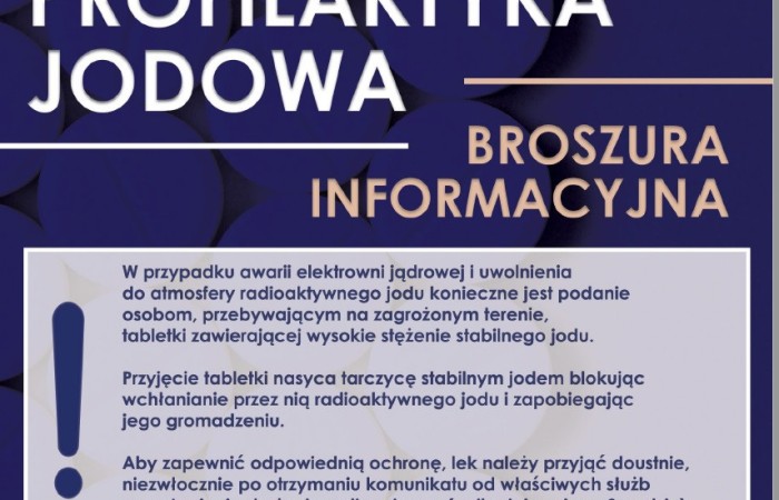 Zjęcie broszury informacyjnej - jodek potasu