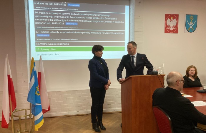 Przemowa Wójta do zgromadzonych na sali uczestników