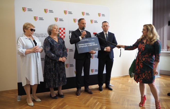 Przemowa Wójta po otrzymaniu czeku