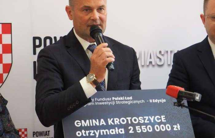 Przemowa Wójta po otrzymaniu czeku