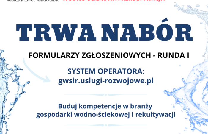 plakat informujący o naborze wniosków